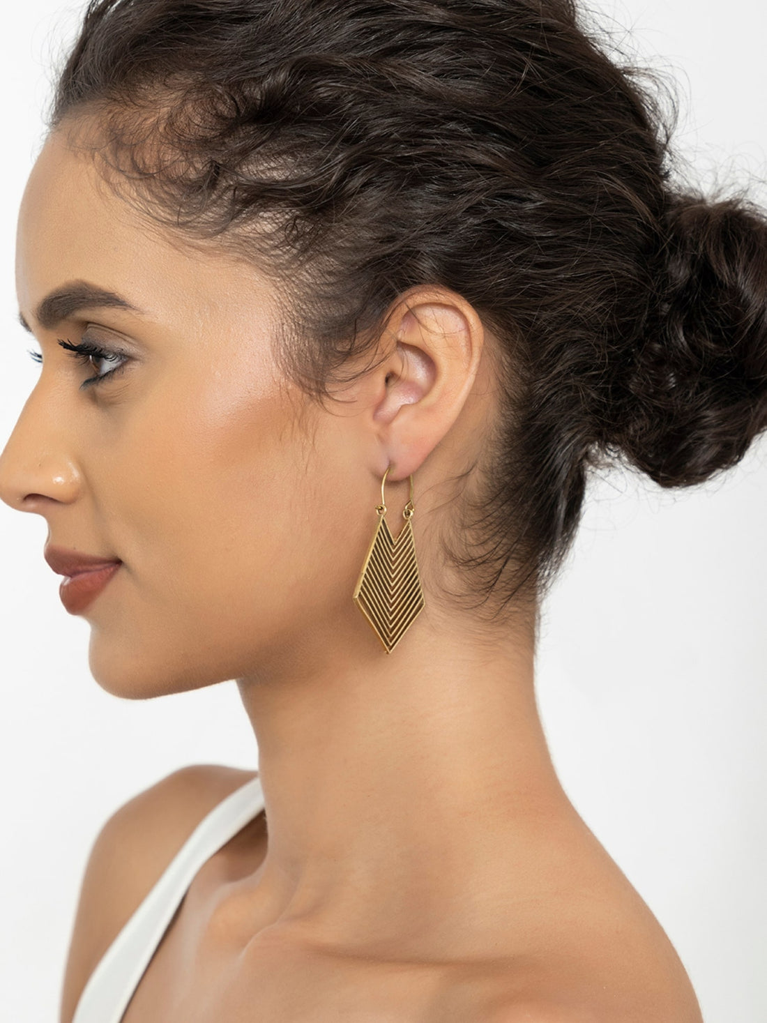 Daily Wear Hoops Earrings - Minimal Gold-Plated Brass Earrings By Studio One Love