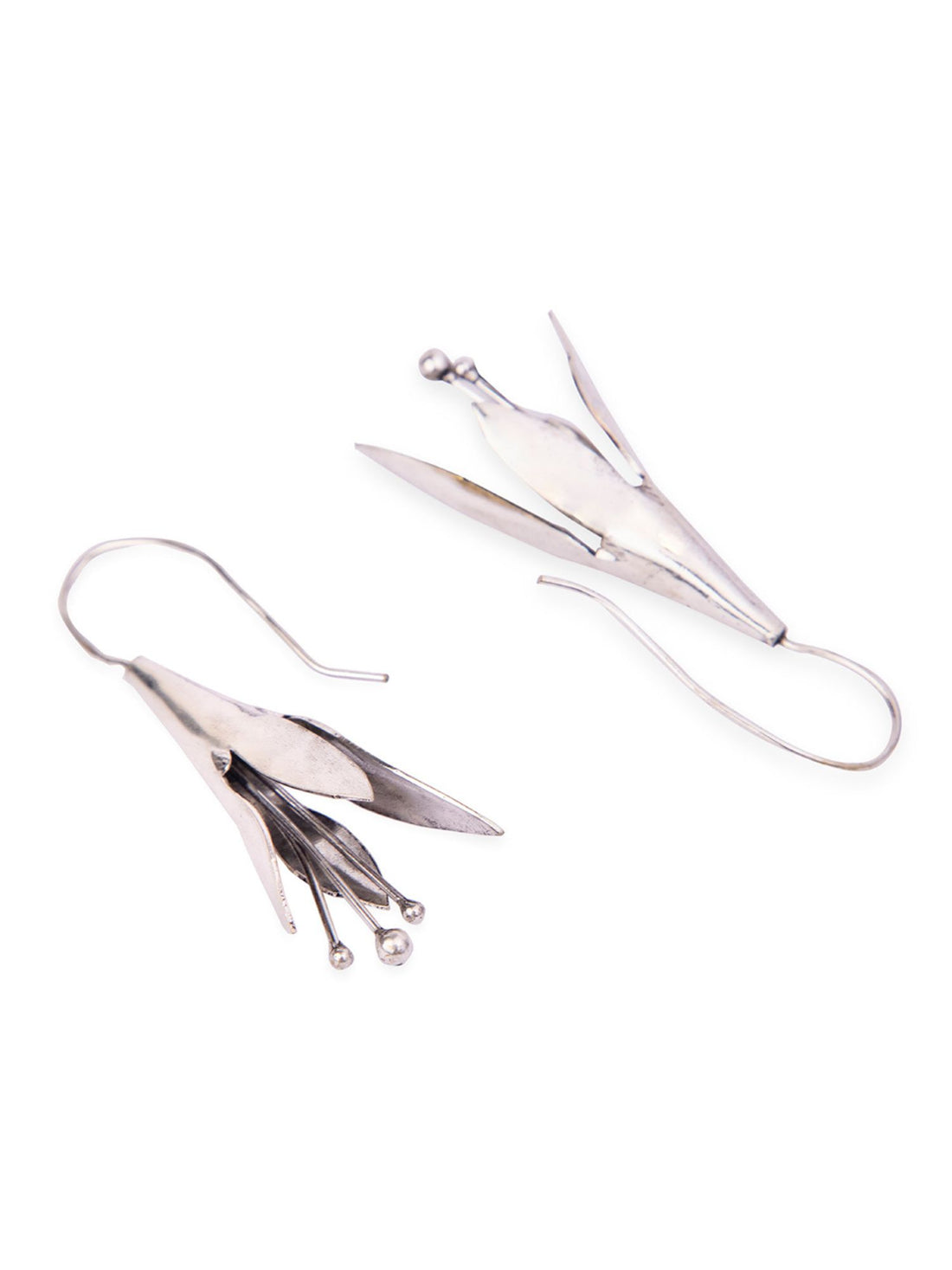 Daily Wear Drops and Danglers Earrings - Minimal Silver-Plated Brass Earrings By Studio One Love