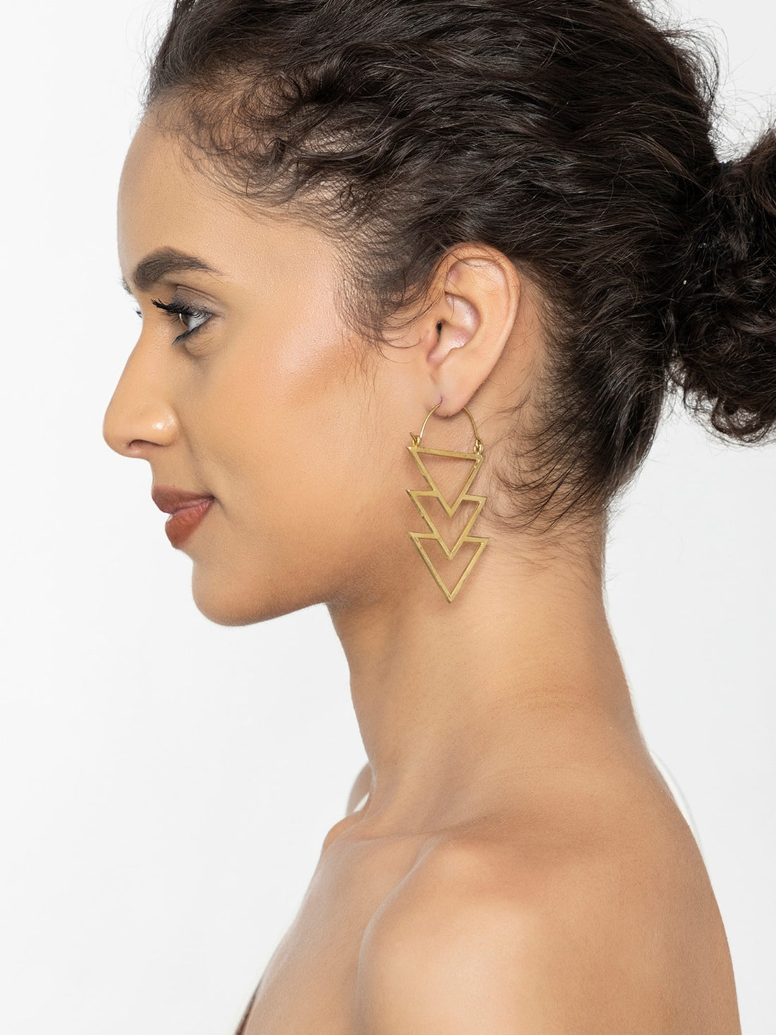 Party Wear Hoop Earrings - Statement Gold and Silver-Plated Brass Earrings By Studio One Love