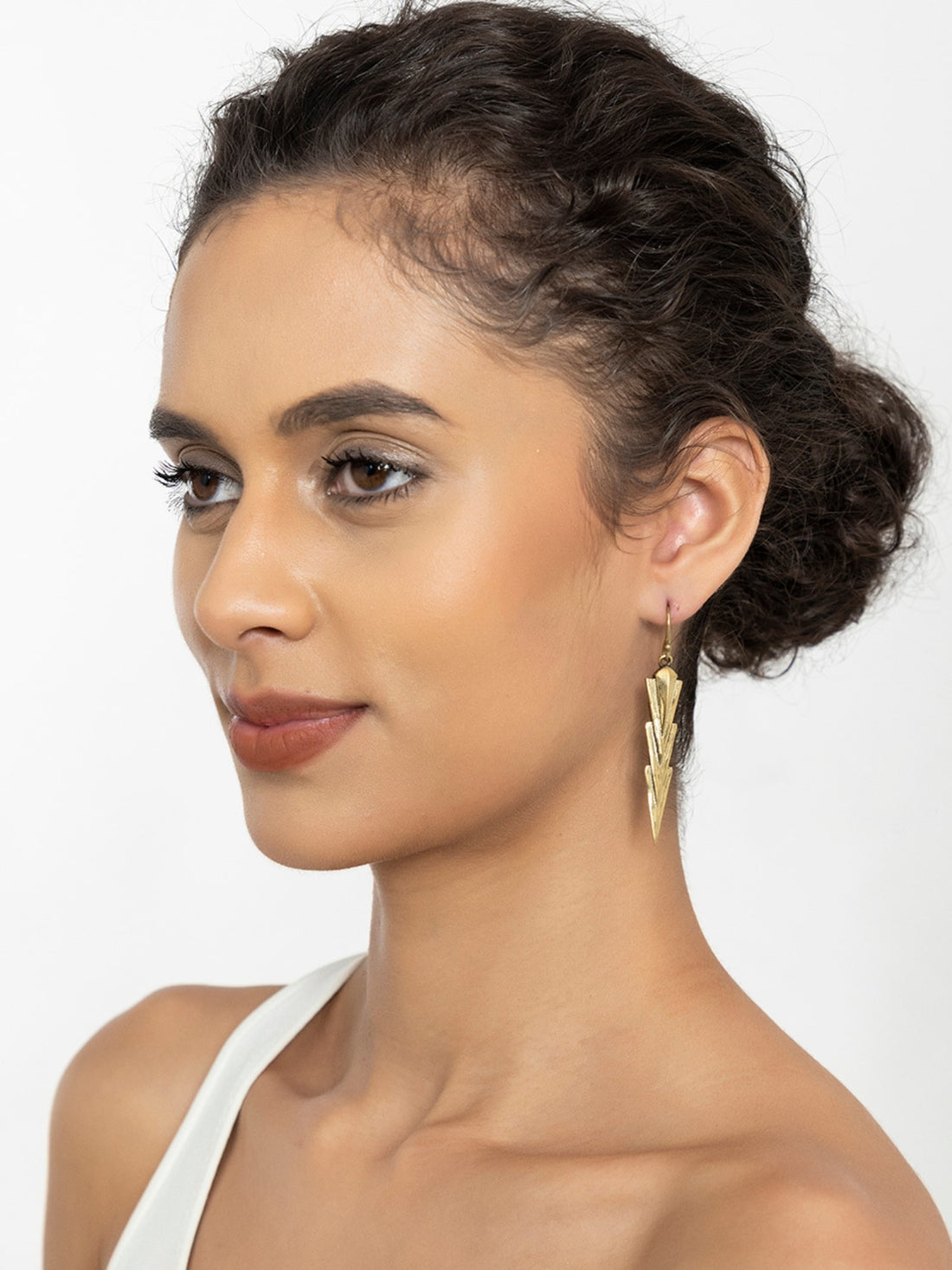 Daily Wear Drops and Danglers Earrings - Minimal Gold and Silver-Plated Brass Earrings By Studio One Love