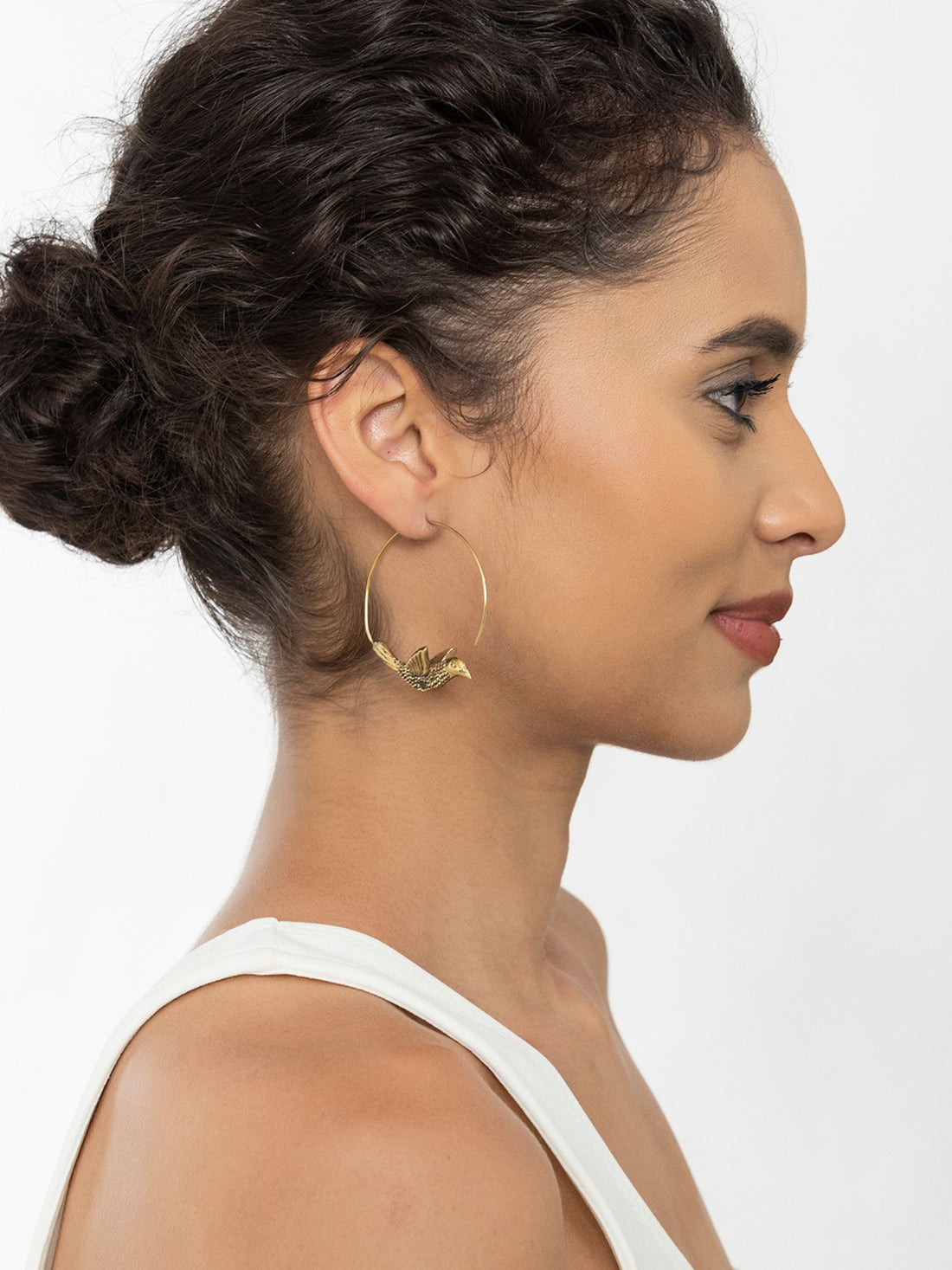 Party Wear Hoops Earrings - Statement Gold and Silver-Plated Brass Earrings By Studio One Love