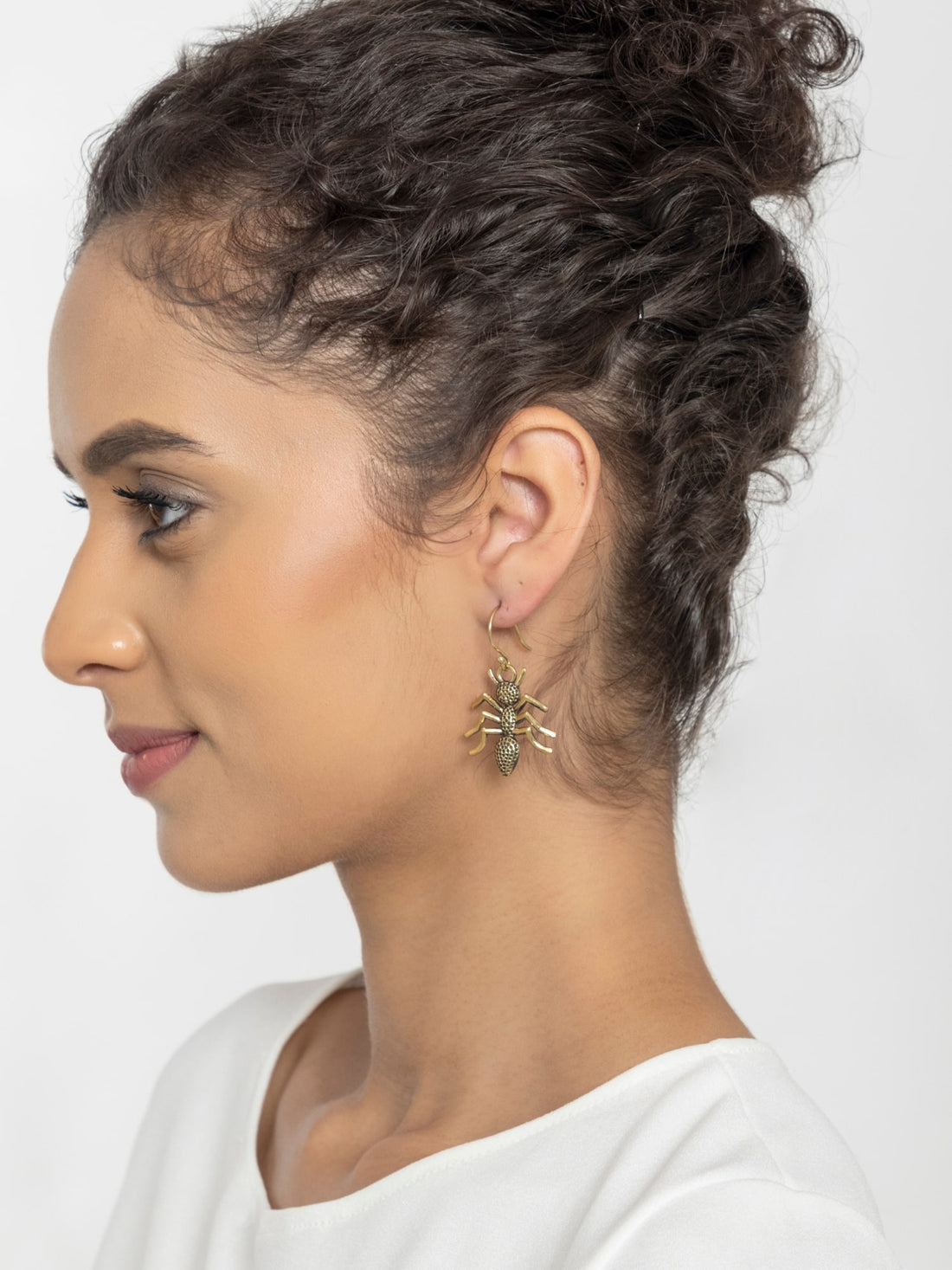 Festive Wear Drops and Danglers Earrings - Minimal Gold and Silver-Plated Brass Earrings By Studio One Love