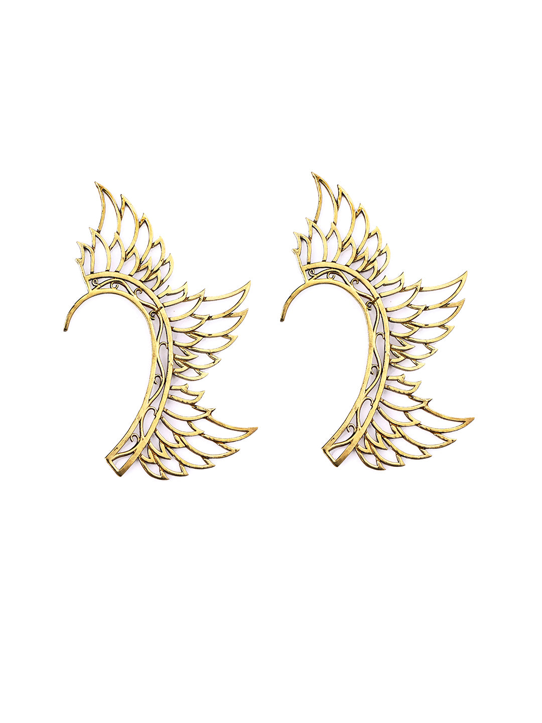 Stylish Party Ear Cuff Earrings - Winged Butterfly Gold and Silver-Toned Contemporary Statement Earrings for Women by Studio One Love