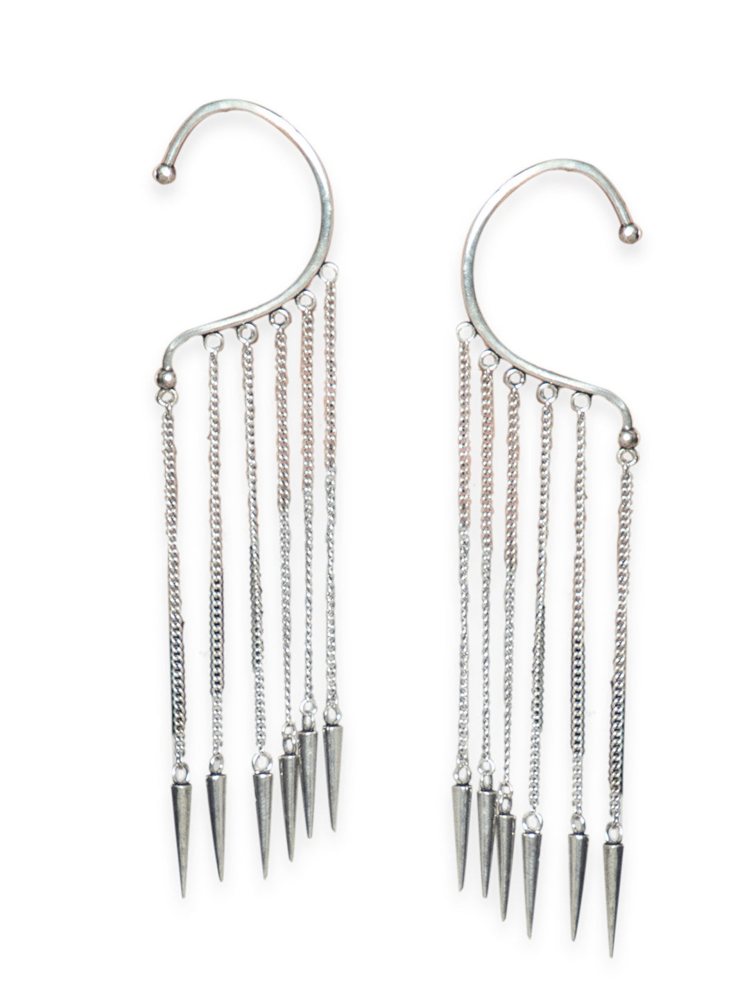 Studio One Love Party Gold and Silver -Toned Contemporary Ear Cuff Earrings, Drop and Dangle Ear Cuff Earrings
