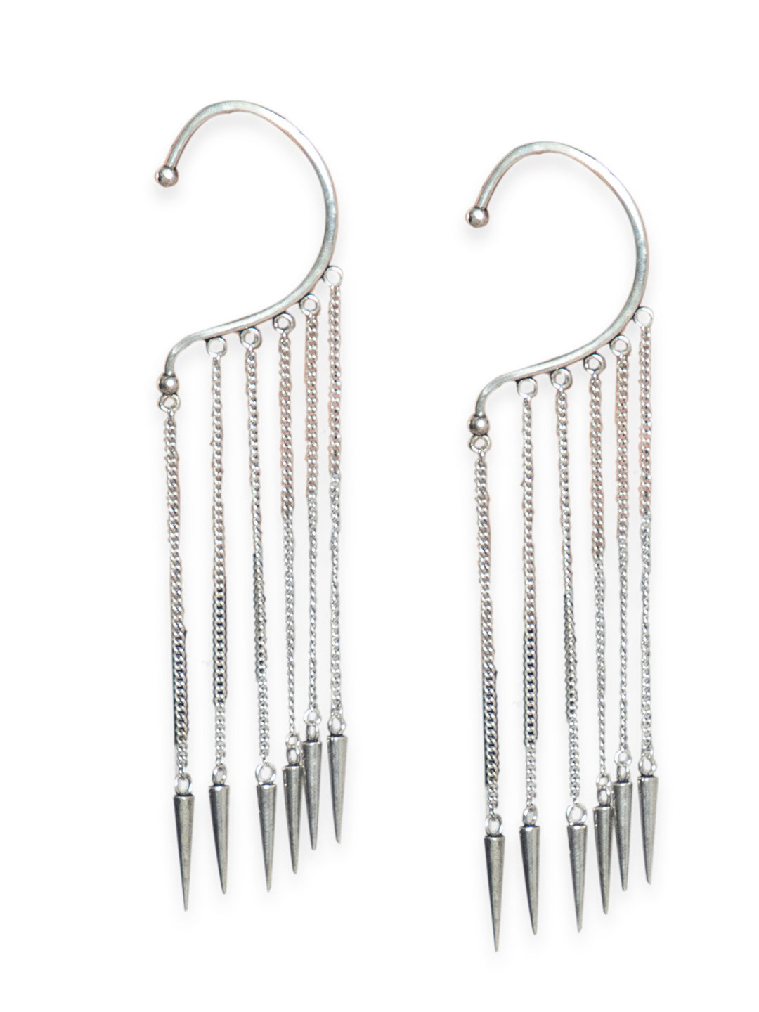 Studio One Love Party Gold and Silver -Toned Contemporary Ear Cuff Earrings, Drop and Dangle Ear Cuff Earrings