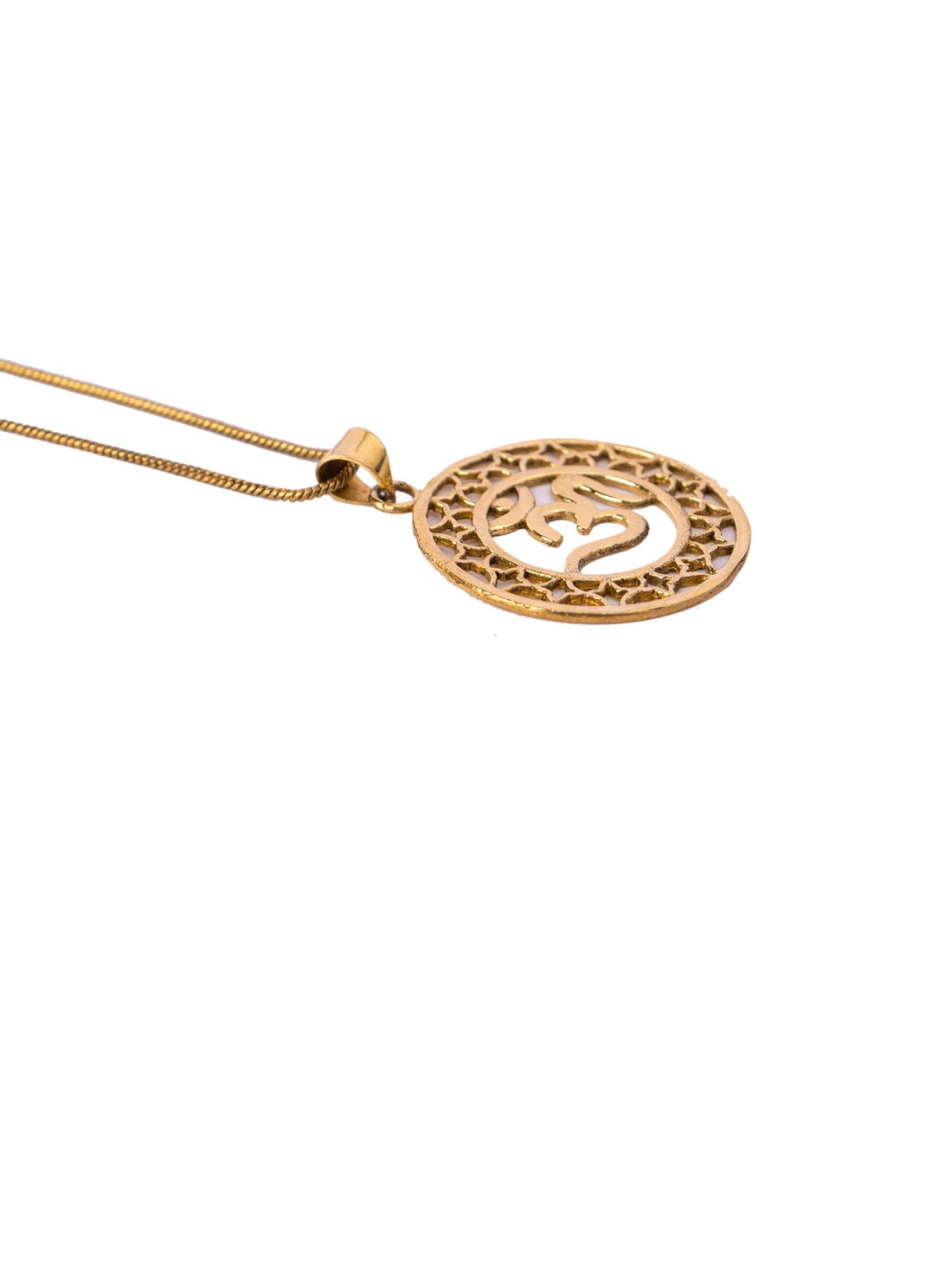 Gold-Plated Brass Pendant With Chain By Studio One Love
