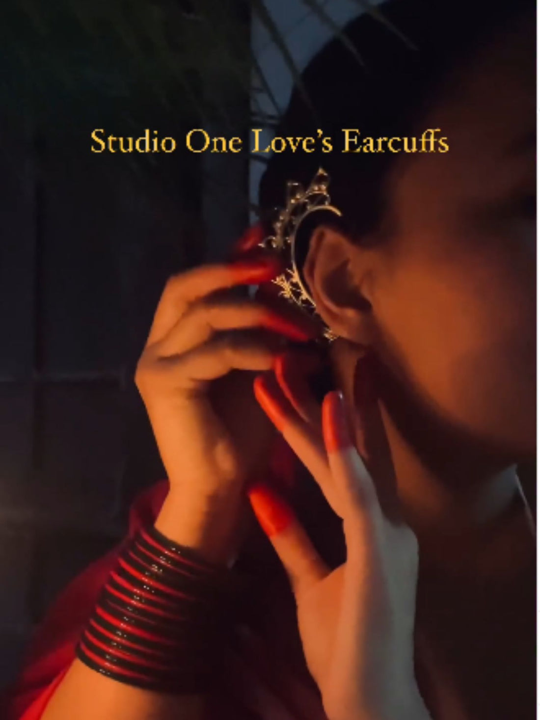 GOLD-PLATED EAR CUFF EARRINGS BY STUDIO ONE LOVE